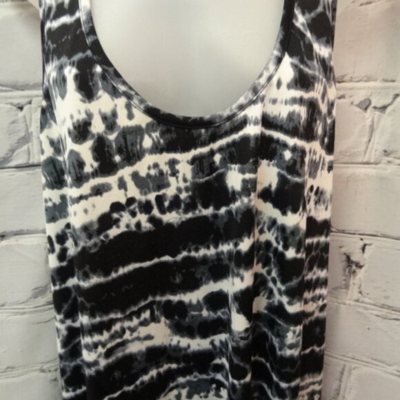 Dotti Black, White & Gray Tie-Die Swim Suit Cover Up/Dress - Picture 2 of 4